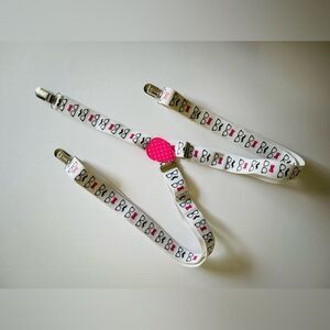 FUN SUSPENDERS.  Mustache/Glasses/Bow ties suspenders.